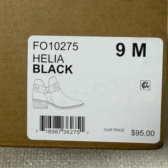 FRYE AND CO. Helia Stacked Heel Charcoal Ankle Boots Sz 9 - Picture 9 of 9